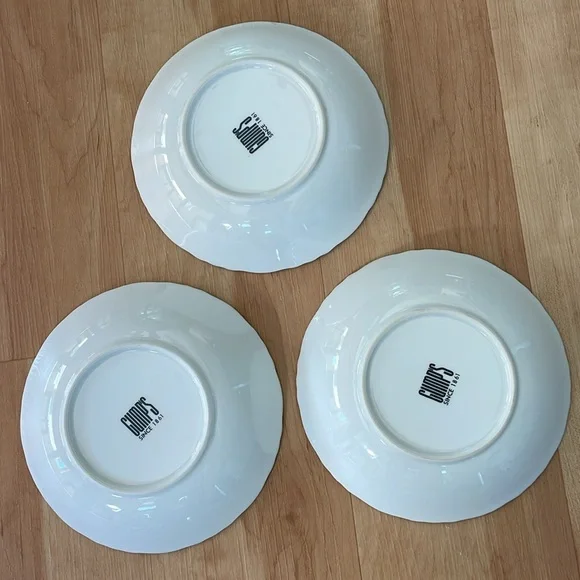 GUMP’S KIKU bowls set of 3 7.5” Dinnerware